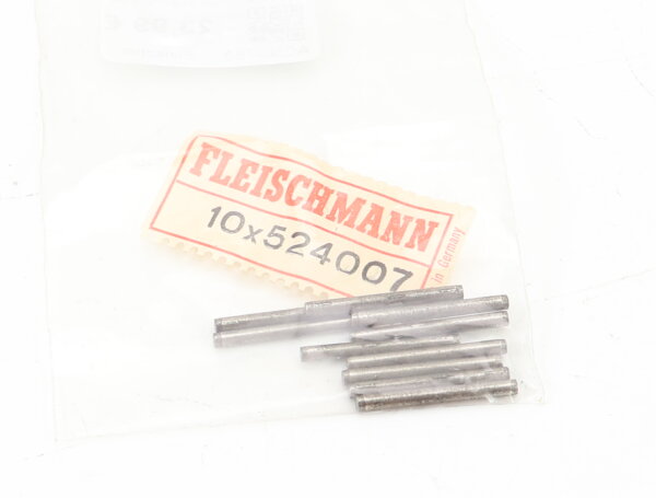 E1641 Fleischmann H0 524007 Ersatzteil 10x Achse 3xgekerbt D=1,75 L=20 mm