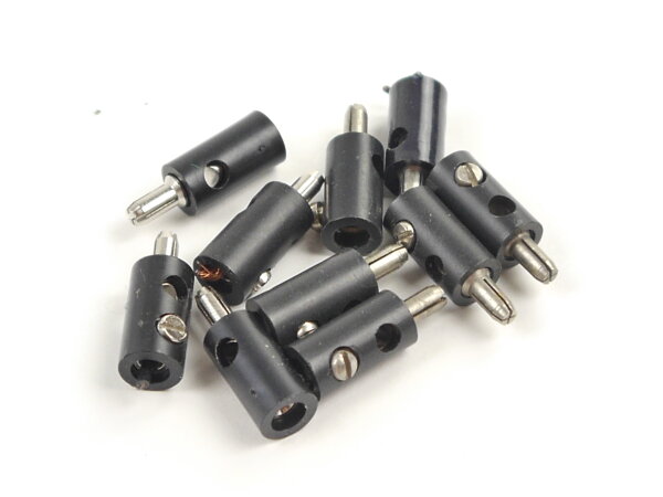 10x Stecker schwarz