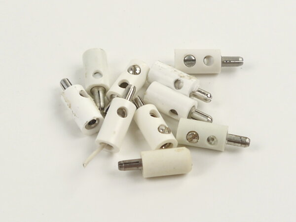 10x Stecker weiß